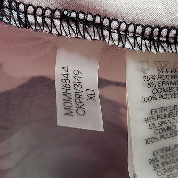 Calvin Klein Top Size Small Black Floral Sheer Sleeves - Picture 14 of 15